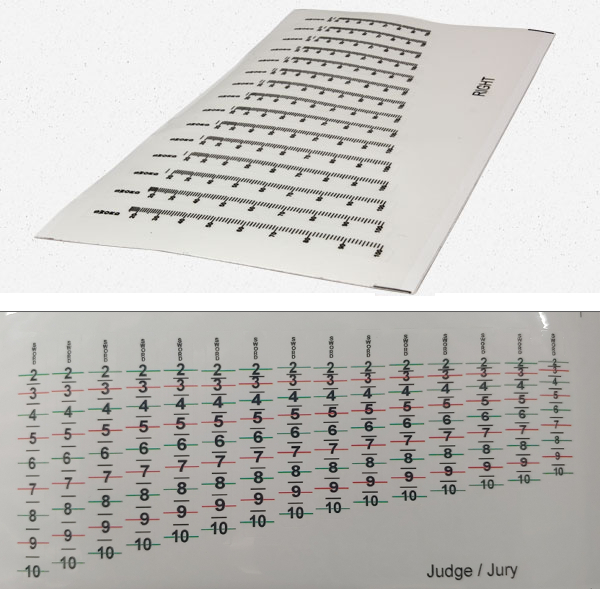 Yardage Tapes - Judge/Jury/Punisher, Titan/Trident, Centurion, & - Click Image to Close